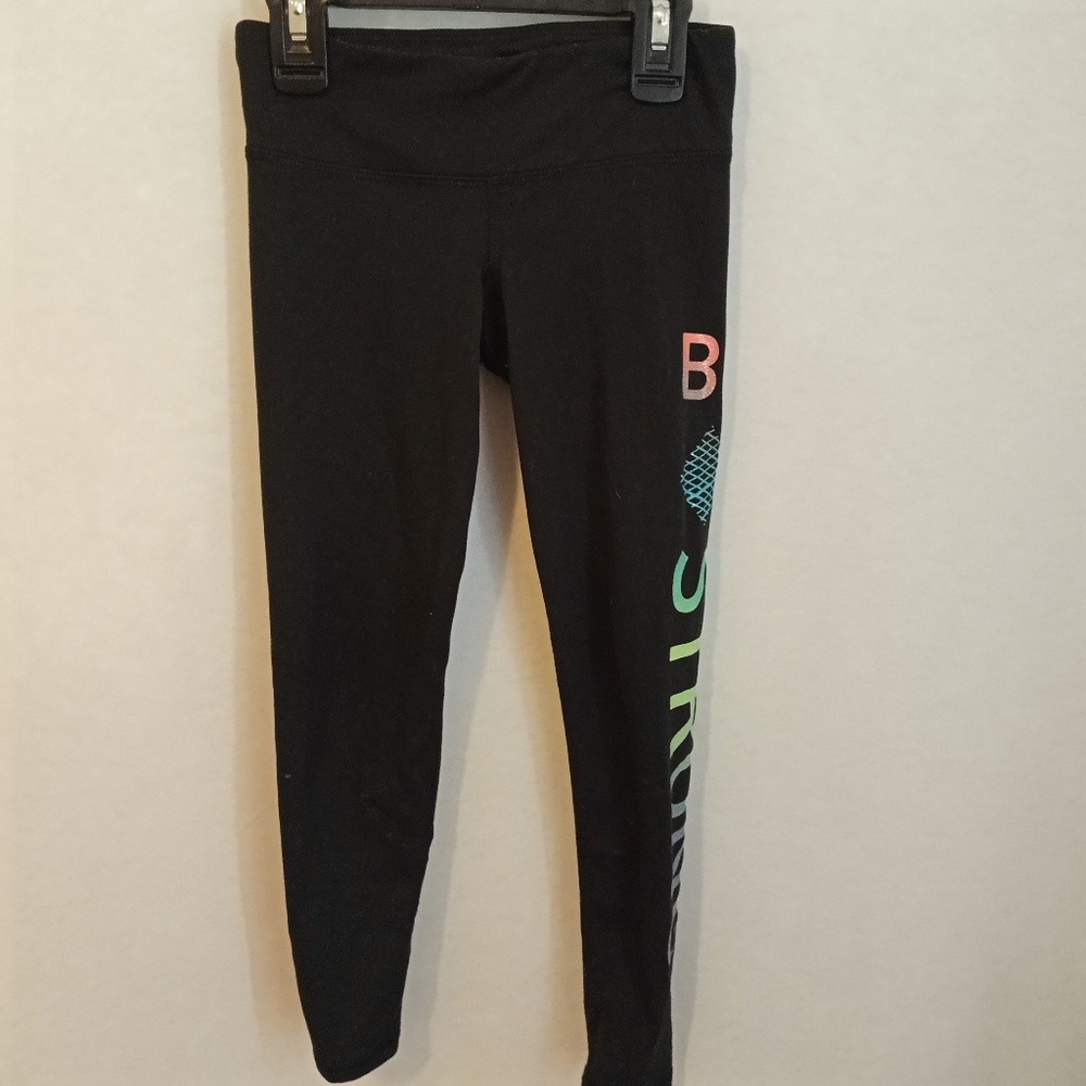 Leggings girls black size 4/5 Be strong on side